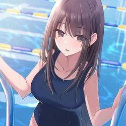 This is a pixiv picture whose title is いつもからかってくる先輩の真面目な顔.
