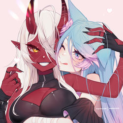 This is a pixiv picture whose title is Yocci and Silvervale.