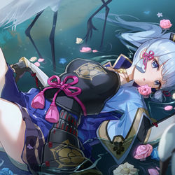 This is a pixiv picture whose title is 亭亭白鹭.