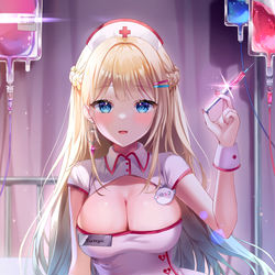 This is a pixiv picture whose title is 💉💕.