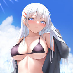 This is a pixiv picture whose title is お待たせー似合う？.