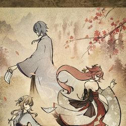 This is a pixiv picture whose title is behind the scenes.