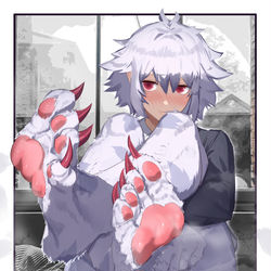 This is a pixiv picture whose title is Skeb　イエティちゃん　肉球.