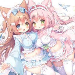 This is a pixiv picture whose title is 和メイドアイドル🌸【COMIC1☆20参加のお知らせ】.