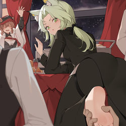 This is a pixiv picture whose title is 【凯尔希】上流.jpg.