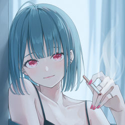 This is a pixiv picture whose title is 🚬.
