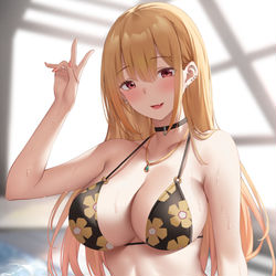 This is a pixiv picture whose title is 喜多川海夢.