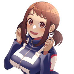 This is a pixiv picture whose title is ツインテお茶子ちゃん.