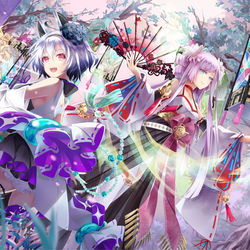 This is a pixiv picture whose title is <NOVA>倭知輝姫&御希嗣姫.