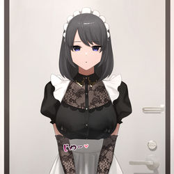 This is a pixiv picture whose title is 性欲底なし無口メイド.