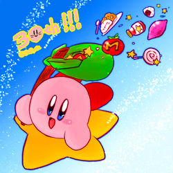 This is a pixiv picture whose title is カービィ30周年！.