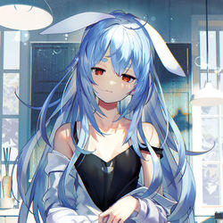 This is a pixiv picture whose title is 寝起きぺこら.