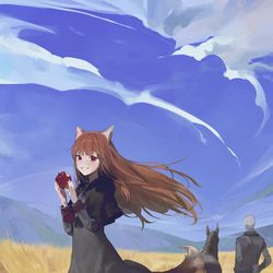 This is a pixiv picture whose title is 10日目,狼と香辛料.