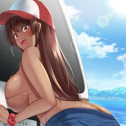 This is a pixiv picture whose title is skeb絵.