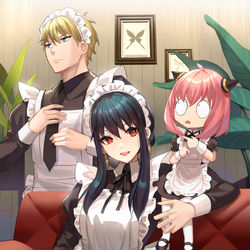 This is a pixiv picture whose title is Maid x Family.