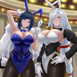 This is a pixiv picture whose title is Liyue Bunnies "2nd version".