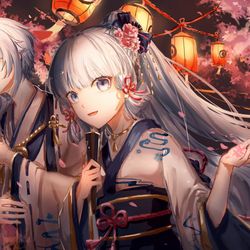 This is a pixiv picture whose title is 華灯初上.