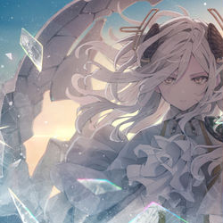 This is a pixiv picture whose title is 氷の奏.