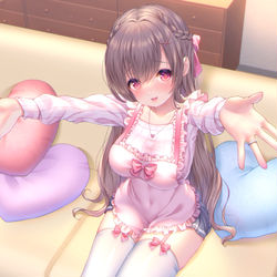 This is a pixiv picture whose title is 「今日も１日頑張ったごほうびです💕」.