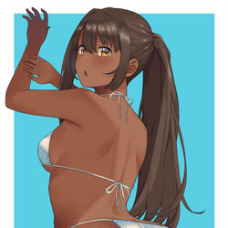 This is a pixiv picture whose title is 褐色.
