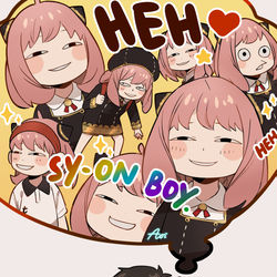 This is a pixiv picture whose title is AnyaxDamian.