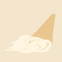 This is a pixiv picture whose title is ぺちゃんこソフトクリーム.