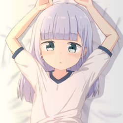 This is a pixiv picture whose title is だらしない阿波連さん.