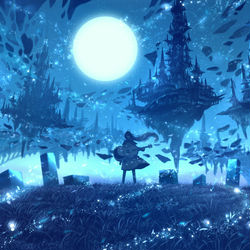 This is a pixiv picture whose title is 奏星の夜風.