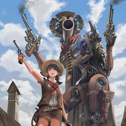 This is a pixiv picture whose title is Revoltech Revolver.