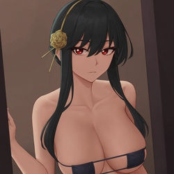 This is a pixiv picture whose title is [スパイファミリー] ヨル/Yor (Bikini vers.).