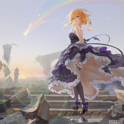 This is a pixiv picture whose title is 荧光的祈愿.