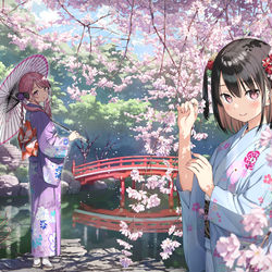 This is a pixiv picture whose title is 花時.
