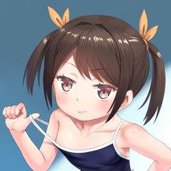 This is a pixiv picture whose title is 学校指定水着.