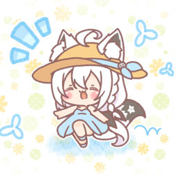 This is a pixiv picture whose title is 夏休みが待ちきれないフブちゃん🦊🌽.