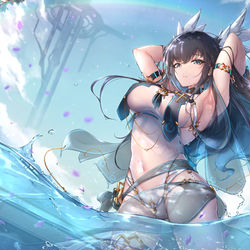This is a pixiv picture whose title is 涓流ノ洗礼式　その一.