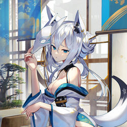 This is a pixiv picture whose title is 和風なフブキ.