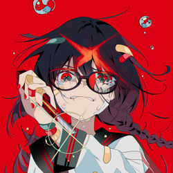 This is a pixiv picture whose title is 二度と触らないで.