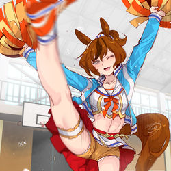 This is a pixiv picture whose title is ナイスネイチャさんが可愛すぎた.