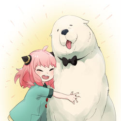 This is a pixiv picture whose title is アーニャとボンド.