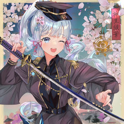 This is a pixiv picture whose title is 軍服神里綾華🌸.