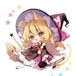 This is a pixiv picture whose title is 猫耳魔理沙ちゃん.
