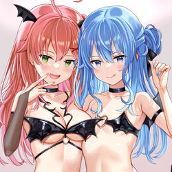 This is a pixiv picture whose title is みこめっとサキュバス！！.