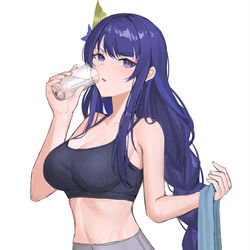 This is a pixiv picture whose title is 运动后.
