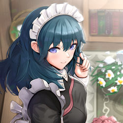 This is a pixiv picture whose title is メイド先生.