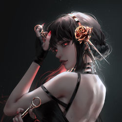 This is a pixiv picture whose title is Red Eyes.