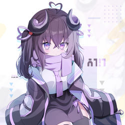This is a pixiv picture whose title is 😈💙💜.