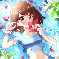 This is a pixiv picture whose title is ポケマス水着ユウリLOG.