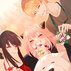 This is a pixiv picture whose title is 100点満点ファミリー.