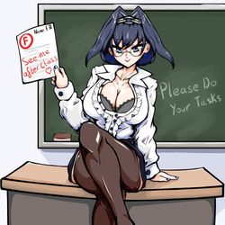 This is a pixiv picture whose title is Teacher Kronii.