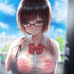 This is a pixiv picture whose title is 暑い前川.